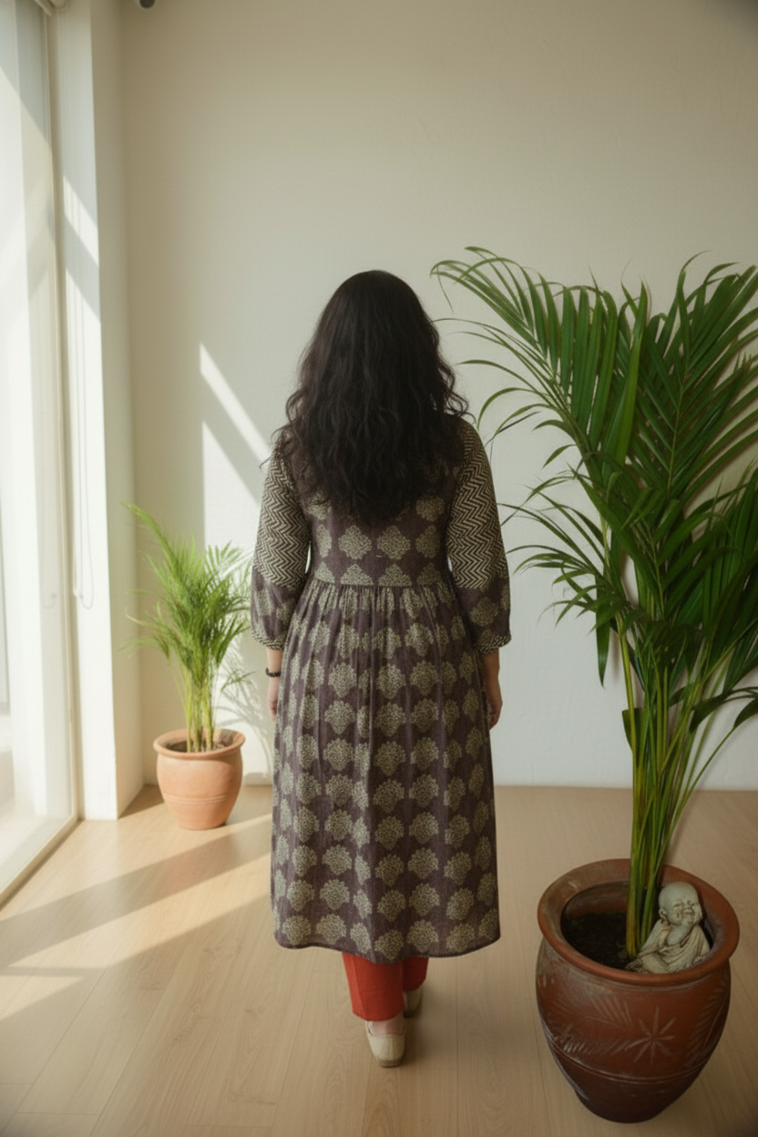 Elegant Block Print Cotton Kurta – Perfect Blend of Tradition & Style